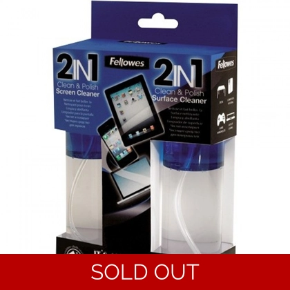 Fellowes 2 in 1 Screen & Surface Cleaning Kit Model